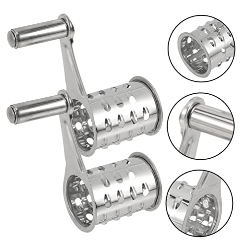 2pcs Rallador Giratorio de Acero Inoxidable para Queso miniatura 3