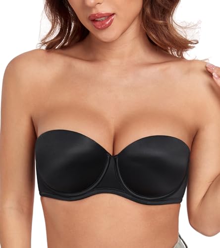 Image of HACI Push up Strapless Bra Thick Padded Demi Underwire Add a Cup Convertible Straps Tshirts Multiway