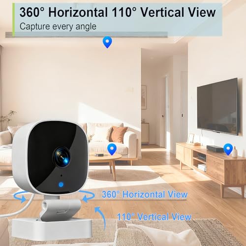 senri Indoor Security WiFi Camera 1080P HD, CCTV Camera for Home/Baby/Pet, Baby Monitor with Night Vision, 2-Way Audio, Motion Detection, APP Control Compatible iOS & Android - Image 6