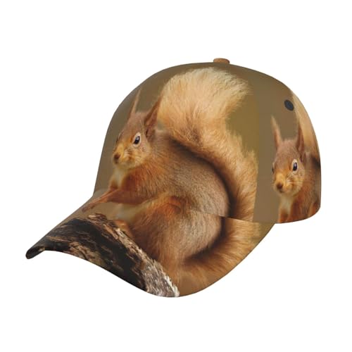 Gorra snapback con diseño de ardilla unisex ajustable miniatura 2