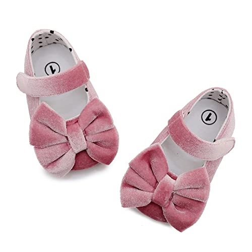 Toddler Girls Shoes Tight Fitting Cozy Girls Bowknot First Walkers Single Shoes Luxurious Wearproof Baby Shoes2