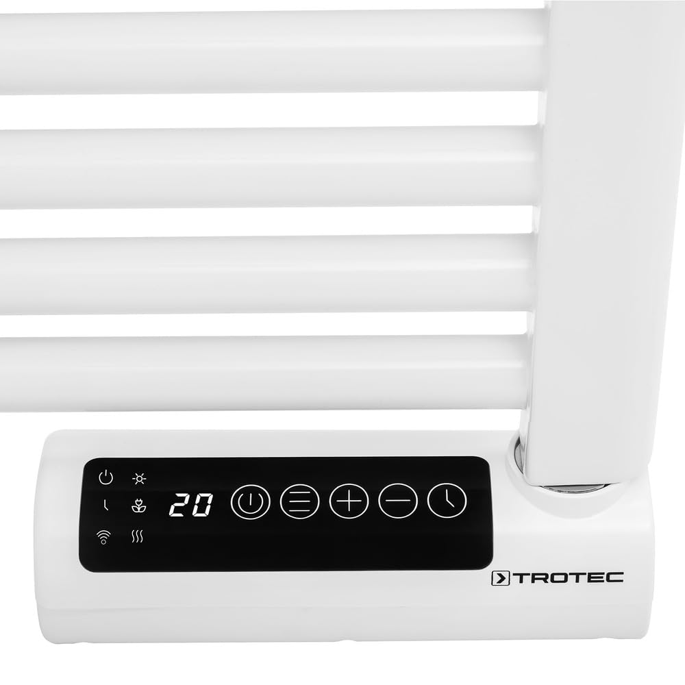 TROTEC Riscaldatore Elettrico per Asciugamani TWH 300 S – Montaggio a Parete, 300 W, Design Moderno a Tubo Piatto, Funzionamento Silenzioso, IPX4, Ideale per il Bagno e il WC degli Ospiti