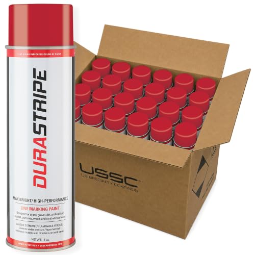 Image of (2 Pack Case 24-18oz Cans of Athletic Field Marking Paint. The Brightest, Most Durable line Marking Paint Available! (Red)