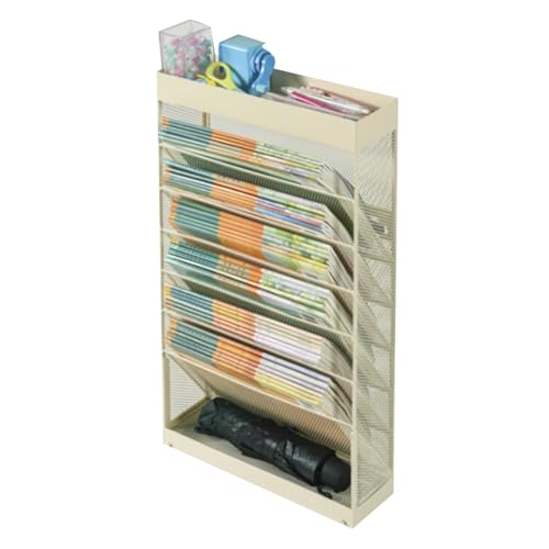 ZHQZXC Librería móvil, 8 niveles, carro con ruedas, organizador para guardar carpetas, para oficina, hogar, libros