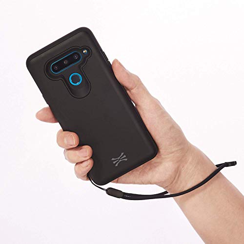 TORU CX PRO Case for LG V40 ThinQ, with Card Holder | Slim Protective Cover with Hidden Credit Cards Wallet Flip Slot Compartment Kickstand | Include Mirror, Strap, USB Adapter - Black