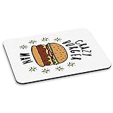  \'Crazy\' - Fou Burger Man Stars Tapis de Souris PC Ordinateur