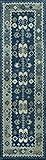 Momeni Tangier Wool Hand Tufted Traditional Indoor Area Rug, Blue, 2'3' X 8' Runner