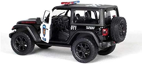 Kid 5" Die-Cast: 2018 Jeep Wrangler Rubicon Police Edition (Black/White)