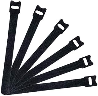 Attmu 50 PCS Reusable Fastening Cable Ties, Microfiber Cloth 6-Inch Hook and Loop