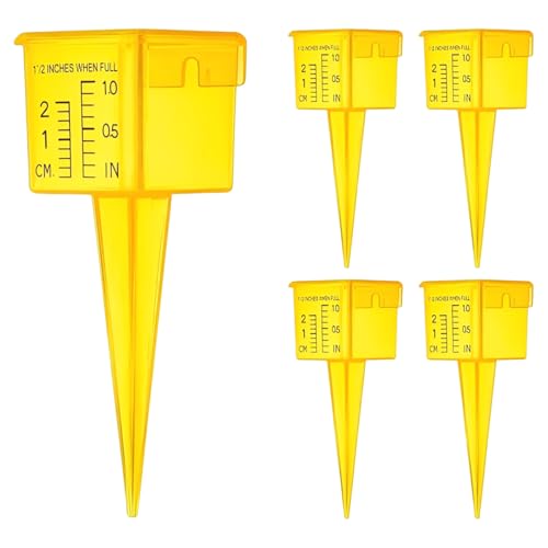 DXPETA Rain Gauge for The Garden 5 Piece Rain Gauge Set with Rain Catcher Precise Rainfall Measurement for Home Gardeners and Farmers Outdoor Rain Gauge with Clear Scale