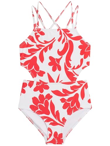 Image of Kanu Surf Girls' Beach Girl Sport Cut-Out One Piece Swimsuit