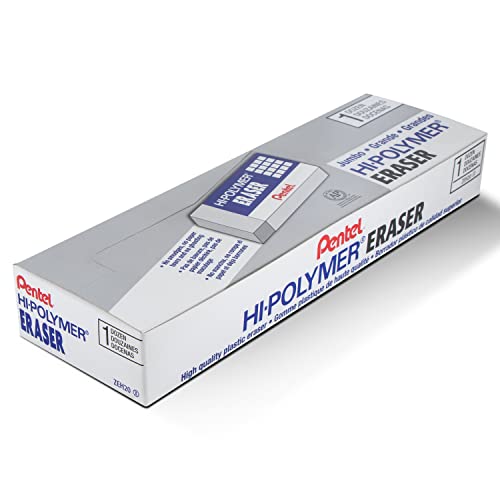 Pentel Hi-Polymer Eraser, Jumbo Size 12 Pack(Zeh-20) #TOP2