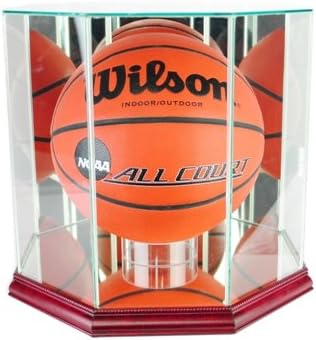 Perfect Cases BBO-C Octagon Basketball Display Case, Cherry