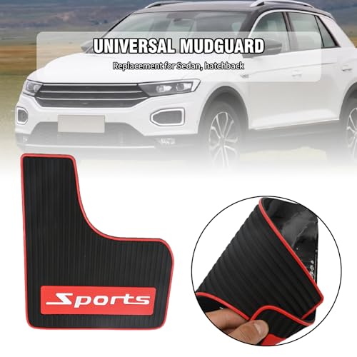 Image of 4Pcs Mini Size Mud Flaps Front & Rear Universal Car Splash Guards Soft Rubber Mudguards Replacement for Sedan Replacement for Hatchbacks