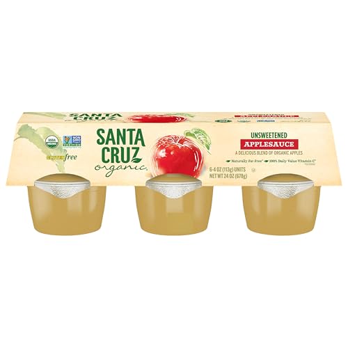 Santa Cruz Organic Apple Sauce Cups, 6 x 4oz (Pack of 1)