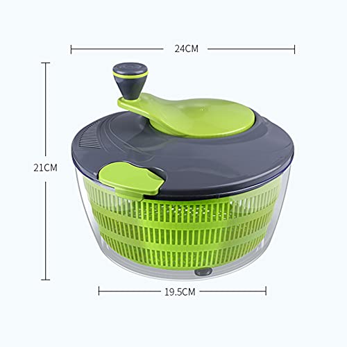 Hedtec Dryer Home Salad Spinner, Manual Salad Mixer, Vegetable Fruit And Lettuce Spinner Drain Quickly Ease For Tastier Salads And Faster Food Prep Kitchen #TOP1