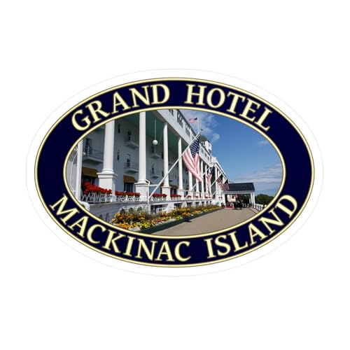 Grand Hotel Mackinac Island Sticker – Vintage Michigan Travel Decal for Car, Laptop, RV,...