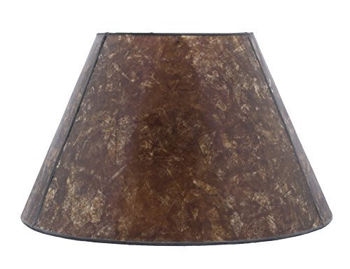 Urbanest Amber Mica Lampshade, 14-inch Bottom Diameter, 8 1/4-inch Height, Spider Fitter