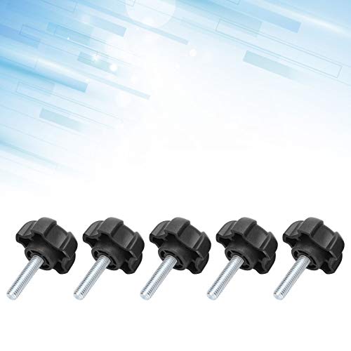 BOLORAMO Boutons d'écrous de Serrage moletés à Filetage M6, poignée à vis moletée à poignée filetée pour Bouton à Main en étoile mécanique