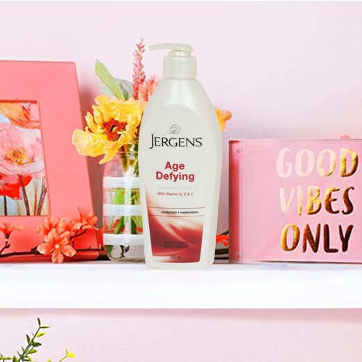 Image of Jergens Age Defying Multi-Vitamin Body And Hand Moisturizer With Emollients,Antioxidants And Vitamins A,C,E,For Dry Skin 400Ml,Lotion