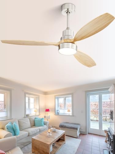 Sofucor Ceiling Fan with Lights, 52 Inch Low Profile Flush