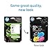 HP Original 62 Tri-Color / 62XL Black Ink Cartridges (2-Pack) | Works Envy 5540, 5640, 5660, 7640 OfficeJet 5740, 8040 OfficeJet Mobile 200, 250 | Eligible for Instant Ink | N9H67FN