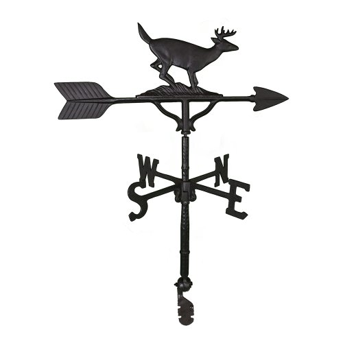 Montaguemetalproducts32inchweathervanewithsatinblackbuckornamentnatural Urban Country Home Decor Montague metal products 32 inch weathervane with satin black buck ornament natural urban country home decor