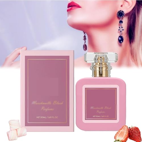 Pink Blush Eau de Parfum, romántico y dulce perfume árabe para mujer, malvavisco, vainilla y notas afrutadas, caramelo de fresa, perfume dulce de vitalidad, delicado perfume para mujer (1 unidad)