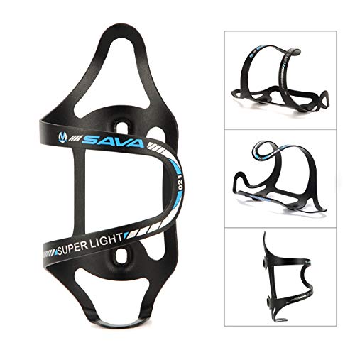 SAVA Bicycle Lightweight Aluminum Water Bottle Cage Alloy Bike Bottle Holder Bike Accessories (Blue)