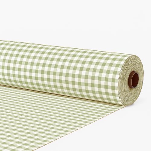 Telas por metro cuadro vichy algodón costura patchwork 1M x ancho 280 cm, color verde claro