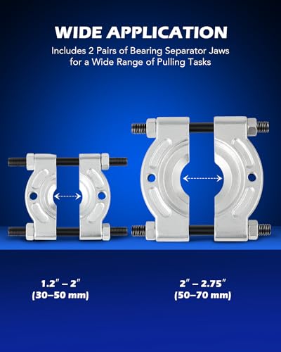 image for Orion Motor Tech Bearing Puller Set, 5 Ton Capacity Bearing Separator,
