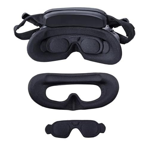 BEHORSE Goggles 3 Lens Protective Cover + Face Pad, Sponge Foam Padding Dustproof Eye Pad for DJI AVATA 2 Goggles 3 Accessories