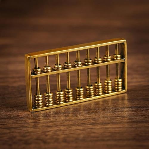Image of TOYANDONA Miniature Brass Abacus Feng Shui Abacus Mini Copper Ancient Figurine Chinese Math Calculating Tool