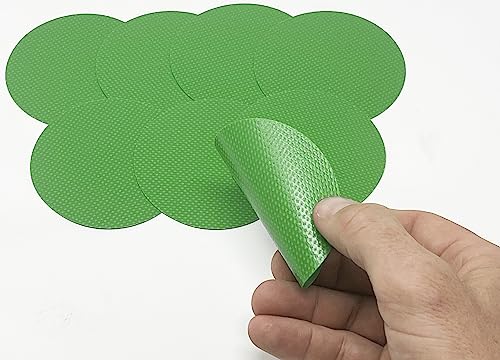 Heavy Duty Vinyl Repair Patch Kit For Above-Ground Pool Liner Repair; Glue And Patch Inflatables; Boat; Raft; Kayak; Air Beds; Inflatable Mattress Repair (Lime Green) #TOP2