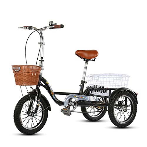 Triciclo para adultos de tres ruedas, bicicleta de ciclismo de 20 pulgadas con cesta de la compra, bicicleta triciclo para ir de compras, picnic, ciclismo, pedaleo, deportes al aire libre, hombre