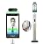 Wi-Fi Non-Contact Face Recognition Temperature Measurement Thermal Scanner Kiosk - Access Control All-in-One Machine with Touch Screen and Bluetooth (Stand with Hand Sanitizer Dispenser)