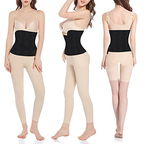 Dasdsa Waist Trainer For Women,Snatch Bandage Wrap Waist Trainer, Waist Band Wrap For Stormach,Adjustable Invisible Postpartum Tummy Wrap Waist Trainer For Women Black #TOP6