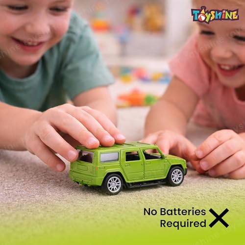 Image of Toyshine 1:32 Scale Die Cast Racing H2 Model Vehicle Toy Car with Pull Back Function Along with Opening Door Feature for Kids Boy Girl 3+, Green