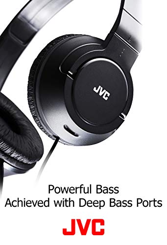 Jvc Lightweight Flat Foldable On Ear Colorful Lightweight Foldable Headband With Mic, Black (Hasr185B) #TOP2