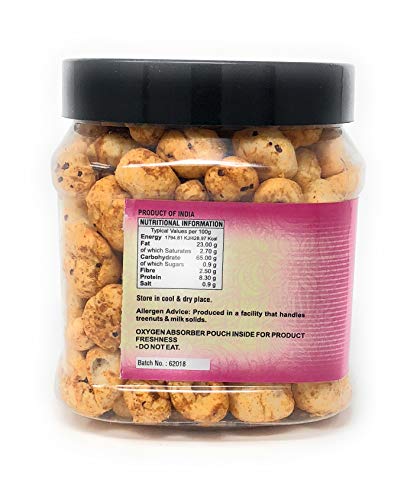 Image of Rani Jumbo Phool Makhana (Fox Nut /Popped Lotus Seed) Peri-Peri (Spicy Flavor) 3.5oz (100g) PET Jar ~ Indian Tasty Treats | Vegan | NON-GMO | Indian Origin