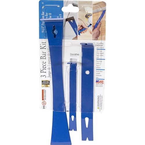 Image of Dasco Pro 3 Piece Small Pry Bar Set, Assembled in USA, Trim and Pull