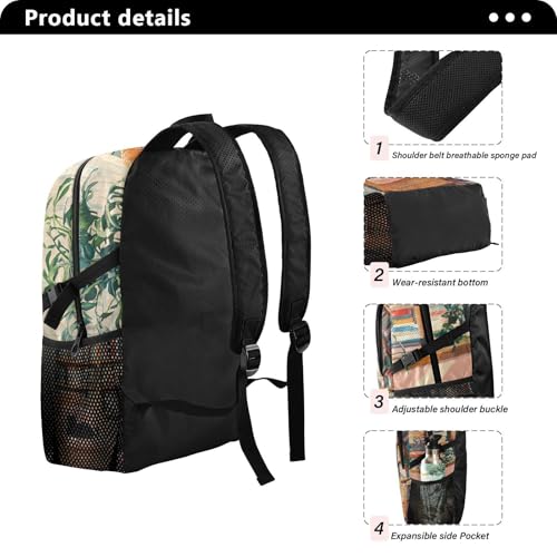 AIXIWAWA Packable Hiking Backpack Cat Room Print, Lightweight Foldable Waterproof Daypack for Camping Travel4