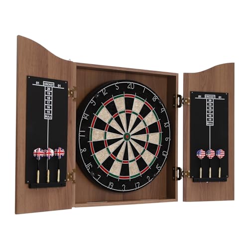 Dartboard Professional Set,Wall-Mounted Classic Dartboard Cabinet with Practical Scoreboard Sisal Board,Dart Boards Set for Homes,Bedrooms,Bars,Clubs&Offices