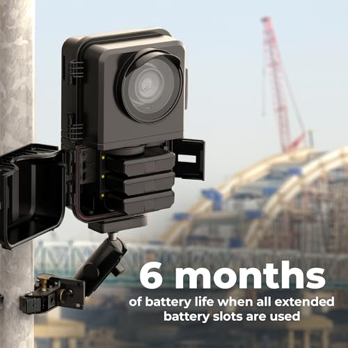 Image of Brinno BCC5000 4K WiFi Time Lapse Camera Bundle - Advanced Imaging Sensor, HDR, IP65 Housing, Mobile App, 6-Month Battery Life with Extended Slots Used, Bluetooth, Construction System