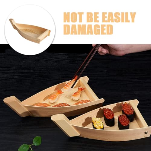 Bandeja de Sushi Estilo Barco 31 cm Madera miniatura 3