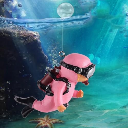 Image of 2-Pack Floating Fish Tank Decorations, Little Diver Aquarium Decoration Aquarium Accessories Fish Playmate for Fish Tank Suitable for All Kinds of Fish Tanks(Pink)