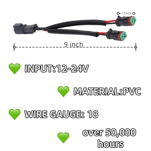 Image of Led Light Connector Splitter Plug Harness Light Harness Splitter
