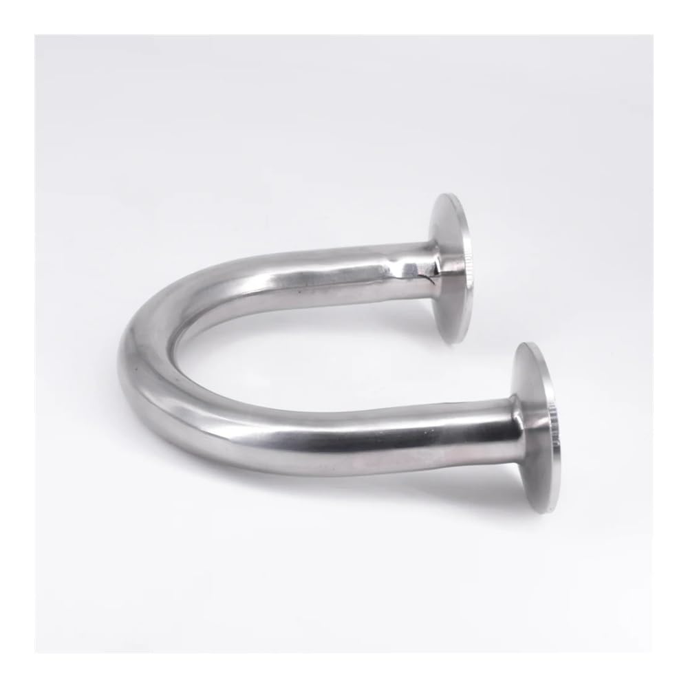 Tubería de 45 mm, 1,75" de diámetro exterior, 2", abrazadera triple en forma de U, curva de 180 grados, acero inoxidable SUS 304, divisor for elaboración casera