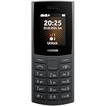 Nokia 105 4G 2. Edition (2024) (1,77 Zoll Display, herausnehmbarer 1450 mAh Akku, 128 MB Speicher erweiterbar, Bluetooth 5.0, USB Typ-C, 3,5mm Klinkenbuchse, Dual-SIM, IP54, FM-Radio) Charcoal