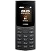 Nokia 105 4G 2e édition (2024) (écran 1,77", batterie amovible de 1450 mAh, mémoire 128 Mo extensible, Bluetooth 5.0, USB Type-C, prise jack 3,5 mm, double SIM, IP54, radio FM) charbon